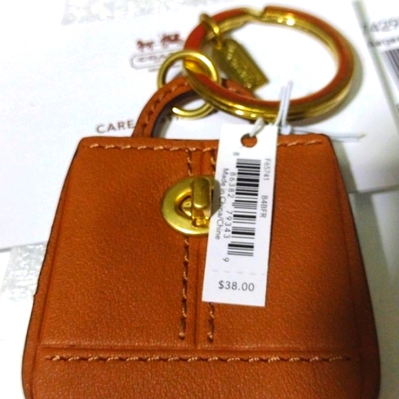 Coach Green Leather Wallet Brown Leather 🗝️ Ring - Picture 6 of 14